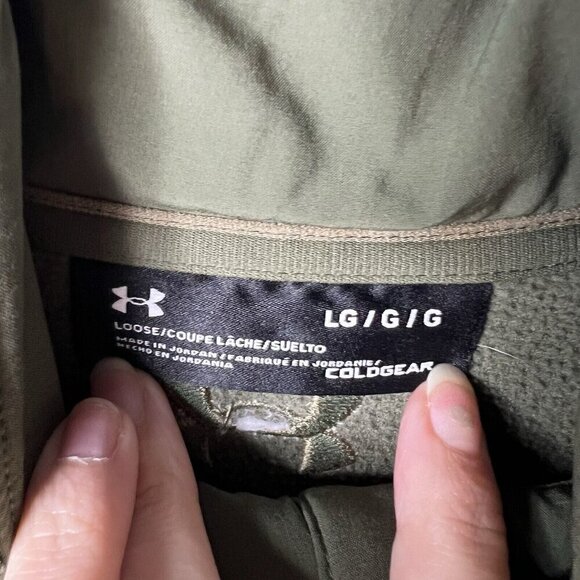 Under Armour Sweatshirt Pullover Mens L Coldgear Loose 1/4 Snap Fleece Lined - Picture 6 of 8